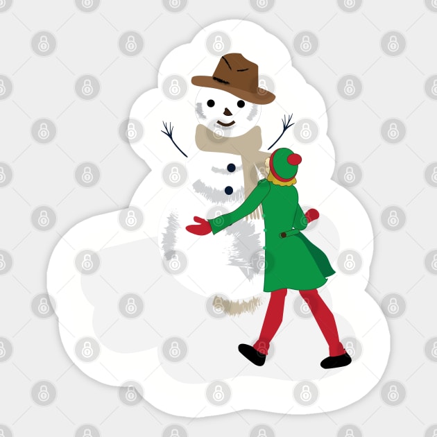 Winter story with snowman Sticker by 4wardlabel